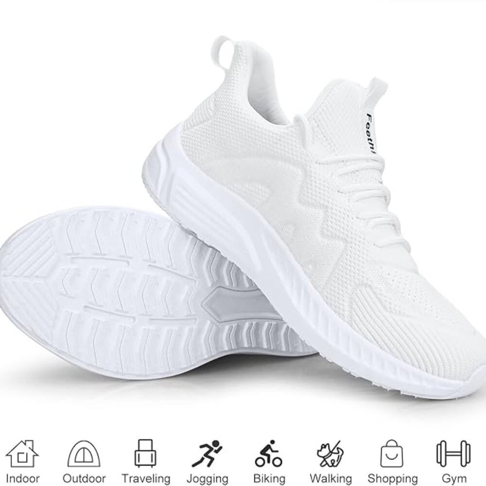 New Feethit Mens Walking Sneakers Non Slip Lightweight Breathable